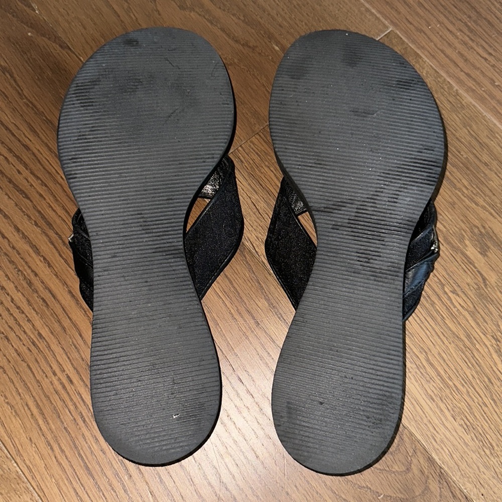 Christian Dior Diorissmo Black Logo Platform Flip Flops Flop Sandals - Picture 7 of 17